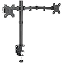 VIVO Dual LCD Monitor Desk Mount Stand Heavy Duty Fully Adjustable fits 2 /Two Screens upto 27" (STAND-V002)
