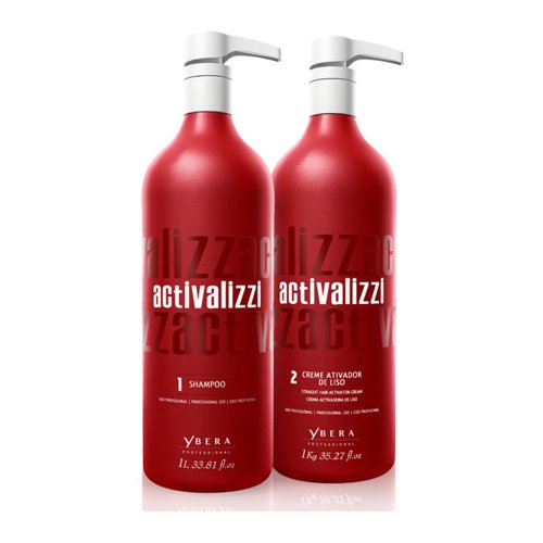Keratin Ybera Activalizzi 33.8 Oz 2 Step Kit DUO Smooth Boost for Fine and Colored Hair