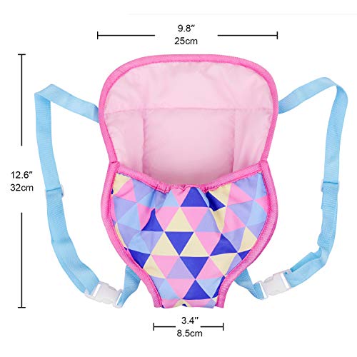 image for Ecore Fun Baby Doll Carrier Backpack Doll Accessories Front and Back S