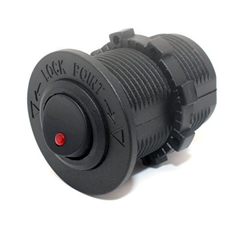 Cllena Car Truck Rocker Toggle LED Switch Shell 3 Pins On-Off Control 12V (Red Light) - Thumbnail 2