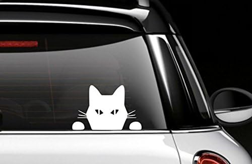 Peeking Cat Car Decal