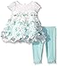Nannette Little Girls Bubble Tunic and Legging Set, Off White, 24 Months
