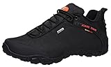 XIANG GUAN Men’s Outdoor Low-Top Oxford Water Resistant Trekking Hiking Shoes Black 9.5