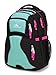 High Sierra Swerve Laptop Backpack, Black/Aquamarine/Flamingo, 19 x 13 x 7.75-Inch