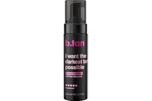 b.tan Ultra Dark Self Tanner Mousse | I Want The Darkest Tan Possible - Fast, 1 Hour Express Sunless Tanning Foam, Golden Bro