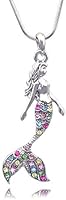 Fairytale Mermaid Pendant Necklace Jewelry (Multi-Color)