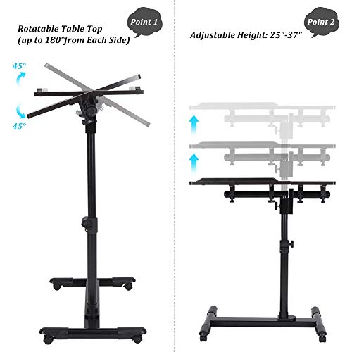 6 Adjustable+Overbed+Portable+Notebook+Hospital