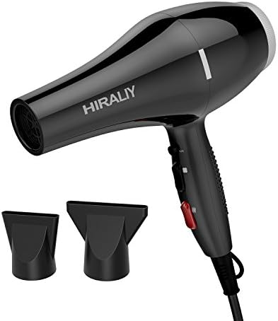 HIRALIY YL-5500 2000W DC Motor Lightweight Hair Dryer Ceramic Ionic Blow Dryer (Black)