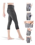 Sparkle 3-Pocket Capri Leggings Yoga Hight Waist