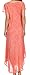 Sakkas 15802 - Lila Freckled Dyed Cap Sleeve Scoopneck Long Caftan Dress / Cover Up - Salmon - OS