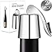 Wine Stoppers 2 PACK, SaikerMan Stainless Steel Wine Bottle Plug Saver, Reusable Vacuum Rubber Sealer, Keeps Wine Fresh