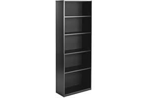 Mainstay` 71" 5-Shelf Standard Bookcase (Black)