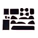 Powerty 2019 RAV4 Cup Holder Liner Non-Slip Gate Slot Mats Latex Door Pad Cup Mat Interior Accessories for 2019 Toyota RAV4 13 Pcs (Red)