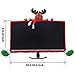 LOHOME Christmas Computer Monitor Cover 3D Cartoon Computer Case 19-27inch Non-Woven Screen Border Protector Christmas Decoration (Santa Elk)thumb 1