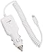AmazonBasics Lightning Car Charger for iPhone, iPad and iPod - Coiled Cable - White