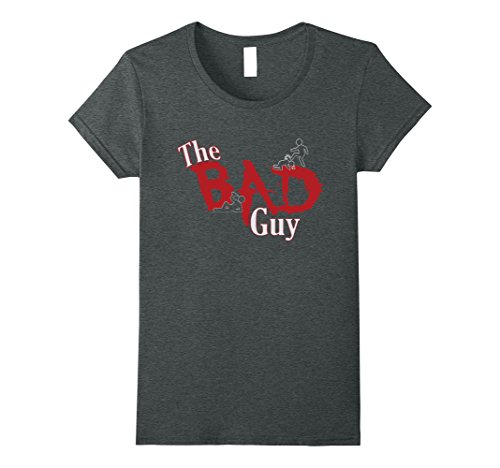 Womens the bad guy tshirt large dark heather