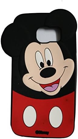 Galaxy S6 Minnie Mouse Case,MODEFAN 3D Cartoon Animal Series Black Red Minnie Mouse Silicon Gel Rubber Protective Case Cover for Samsung Galaxy S6
