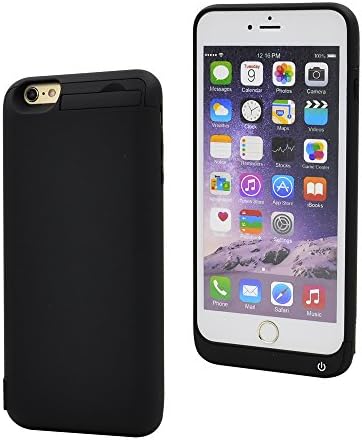 SolokingTM 8200mah Portable Backup Power Bank Case for iphone 6 Plus 5.5 Inch Battery Pack with Kickstand Full Body Protection (Black)