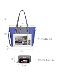 Bolso de mano para mujer de dos tonos con asa superior y cartera a juego