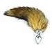 T-explorer 2014 New Arrival Large Fetish Fantasy Soft Wild Fox Tail Metal Steel Anal Plug Butt for Women Adult Toy