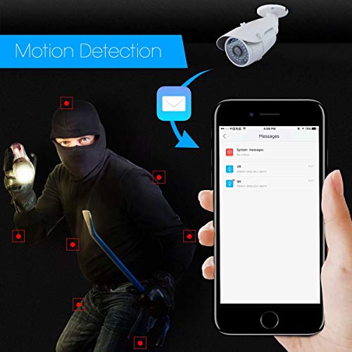 JOOAN 4CH 1.3MP NVR Kit 960P POE Camera System HD Security IP Camera System CCTV Monitor System Complete Surveillance Network Camera System Home Video Camera System
