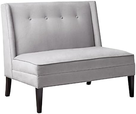 Banquette Bench Seating Dining Room Benches For Entryway Kitchen Table Living Office Furniture Elegance Settee Art Seat With Back Upholstered Polyester Color Silver Gray Leg Material Wood La Banque