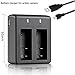 VVHOOY  2PCS 1050mah Rechargeable Battery and Rapid Dual Charger for Action Camera