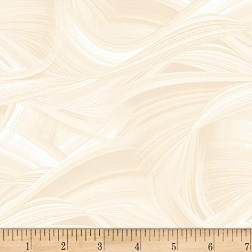 Blank Quilting Sedona Wave 108'' Wave Texture Ivory, Fabric by the Yard