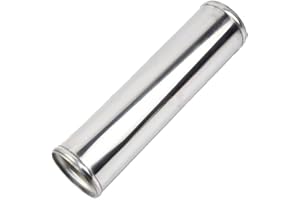 AotoKoop OD 3 in (76mm) Straight Aluminum Intercooler Pipe Air Intake Tube Polished Finished, Length 300mm