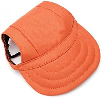 OCSOSO Pet Dog Canvas Hat Sports Baseball Cap with Ear Holes for Small Medium Dogs