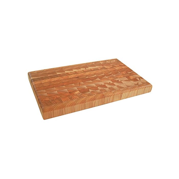 Buy Larch Wood Canada End Grain One Hander Large Cutting Board, Handcrafted for Professional