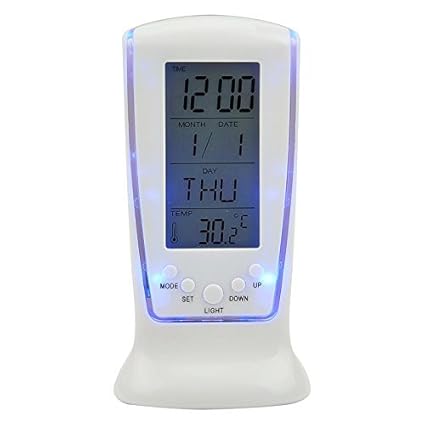 LEDZZ Square 510 Digital Alarm Temperature Calender Table Clock