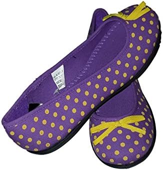 Women's Colors on Campus Ballerina Flats Polka Dot Tigers Purple Gold (6 (US), Purple Gold)