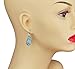 Sterling Silver Teardrop Earrings with Two Created Blue Fire Opal Elegant Free Form Unique Artisan Design