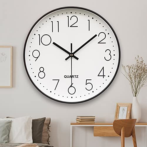 WIWUE GUO 12 Inch Wall Clock Silent Wall Clock, Wall Clocks with