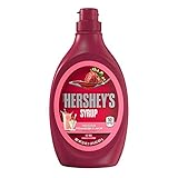 HERSHEY'S Syrup, Strawberry Syrup, Dessert Topping/Beverage Syrup, Gluten Free, 22-Ounce Bottle (Pack of 6)