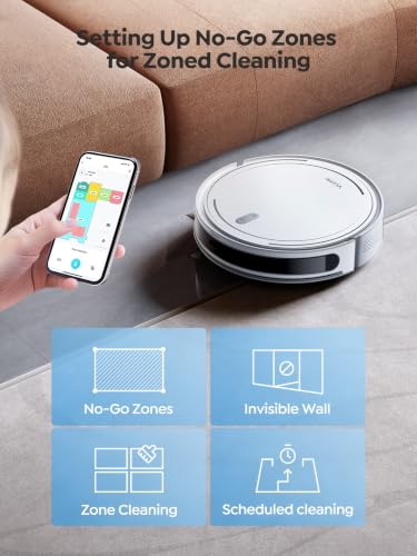 Vyzzle Robot Vacuum Cleaner with Mop, 8000Pa Suction, LiDAR Navigation with 5 Maps, Ultra Slim 3-in-1 Sweep and Mop Robot Hoover, App/Voice Control for Pet Hair, Carpets and All Floors, D10