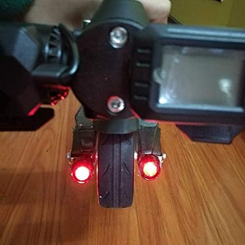 Jack Hot Carbon Fiber Electric Scooter Accessories Rear Tail Light Warning Light Car Tail Light Decoration Night Safety Light (1 Pair Rear Light)