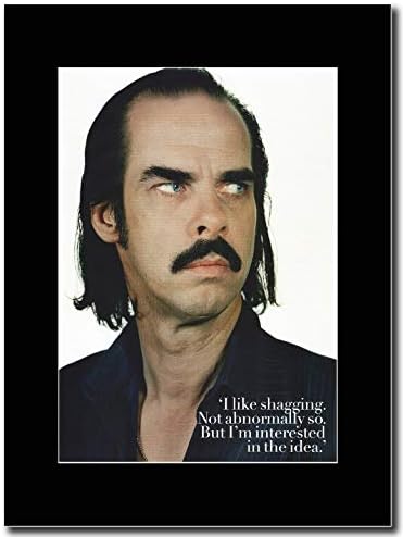 gasolinerainbows - Nick Cave - I Like Shagging - Matted Mounted Magazine Promotional Artwork on a Black Mount