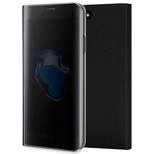 Cool Flip Cover for iPhone 7 Plus/iPhone 8 Plus Clear View Black