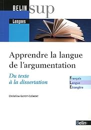 Apprendre la langue de l'argumentation