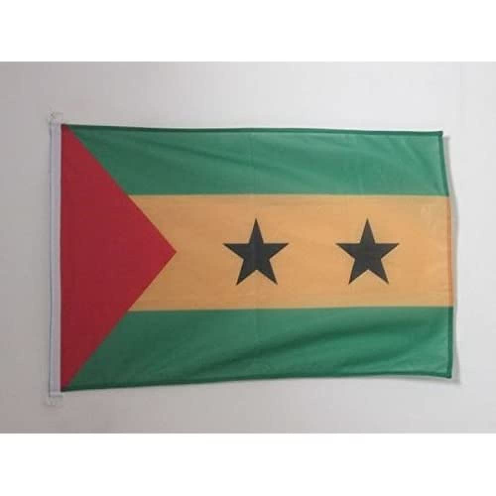 AZ FLAG - Sao Tomé and Principe Flag - 2x3 Ft - For Outdoor - Santomean Banner Knitted Polyester with Two Plastic Rings - Fade Resistant - Vivid Colors - 2' x 3' Feet - 90x60 Cm