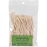 Ner Mitzvah Natural Smokeless Cotton Wicks – 50 Count (Approx.) 58 Ply Medium Thickness for Oil Cup Candle – Replacement Wicks