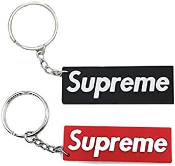 Trendy Red/Black Key Chains with 3D Words 2 Pack by Wiseman Bros