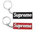 Trendy Red/Black Key Chains with 3D Words 2 Pack by Wiseman Bros