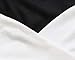 Lady Swain Women's Plus-Size V-Neck Solid Half Sleeve Short Fitted Dress, Black White, 3X