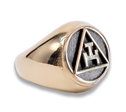 Gold Tone Stainless Steel Freemason Royal Arch Symbol Ring
