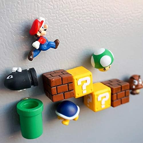 10 Packs 3D Super Mario Fridge Magnets Set For Decorative Refrigerator,Fun School Office Whiteboard Magnet