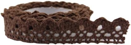 Lychee Craft Waves Coffee Fabric Washi Cotton Lace Tape