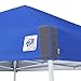 E-Z UP Vista Instant Shelter Canopy, 10' x 10', White Powder-Coated Steel Frame with Wide-Trax Roller Bag & 4 Piece Spike Set, Royal Blue